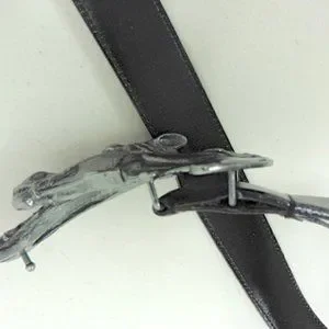 GUCCI BLACK DOUBLE HORSE HEAD LEATHER belt 28 70cm Gucci | Accessories | Gucci Black Double Horse Head Leather  main image 3
